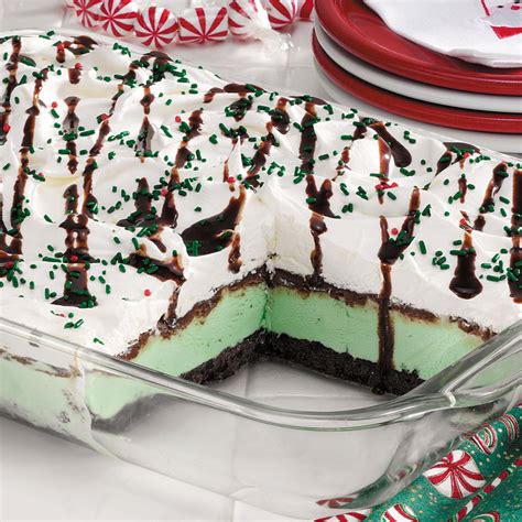 Festive Mint Cream Dessert Recipe | Taste of Home