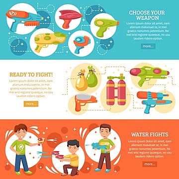 Water Fight Vector Art PNG Images | Free Download On Pngtree