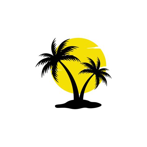 palm tree logo icon design template vector 7635048 Vector Art at Vecteezy