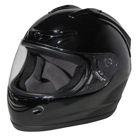 FUEL Adult Full-Face Motorcycle Helmet DOT Approved Gloss Black, Large - Walmart.com