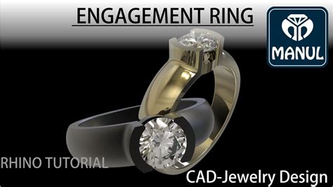 Rhino 7 Tutorial. ENGAGEMENT RING. Learn CAD- Jewelry Design. CAD-Schmuckmodellierung. - YouTube