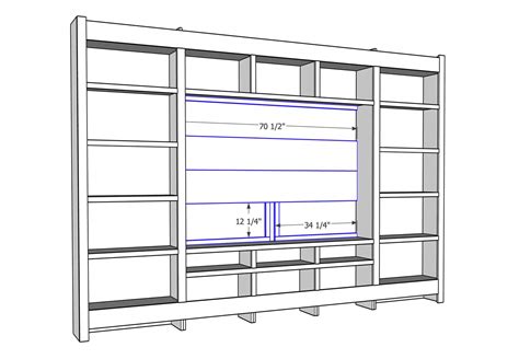 How to Build Media Wall Built-ins - Plank and Pillow