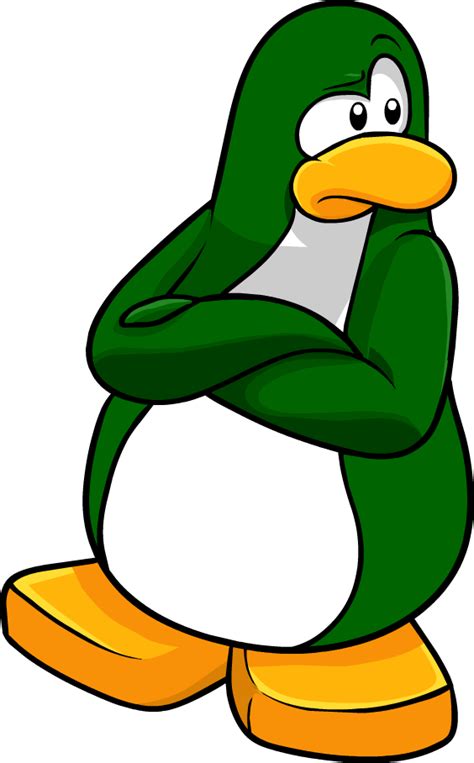 Green Penguins ~ Club penguin Cutouts