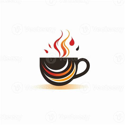 AI generated emblem logo of a coffeecup. Generative AI 35671114 Stock ...