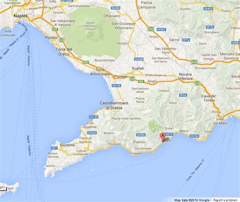 Map of Amalfi Coast