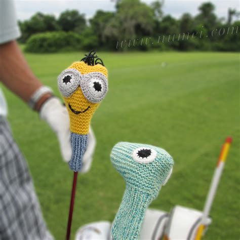 Knitting Pattern: Golf Club Covers - Green Monster and Minion