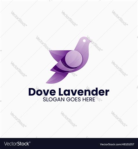 Logo dove gradient colorful style Royalty Free Vector Image