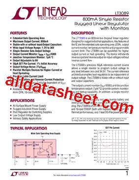 LT3080 Datasheet(PDF) - Linear Technology