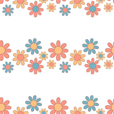 1080P free download | Premium Vector. Daisy flowers from 1970 vibe ...