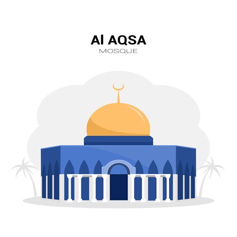 Al aqsa mosque flat design 10755520 Vector Art at Vecteezy