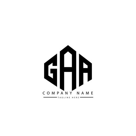 GAA letter logo design with polygon shape. GAA polygon and cube shape ...