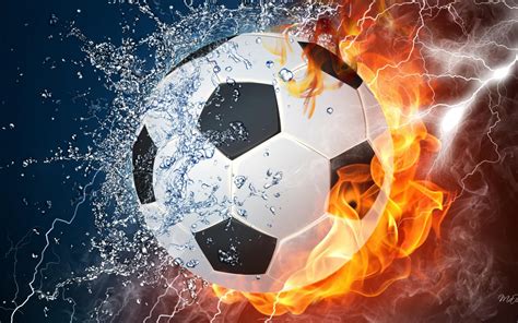 Flaming Soccer Ball Wallpaper - WallpaperSafari