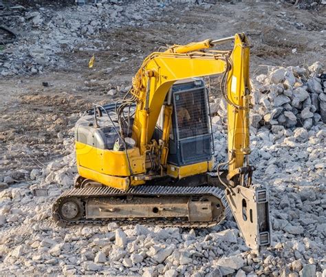 Backhoe digging | Stock image | Colourbox