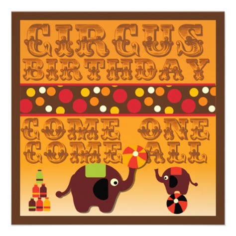 Come One Come All Circus Birthday Invites | Zazzle