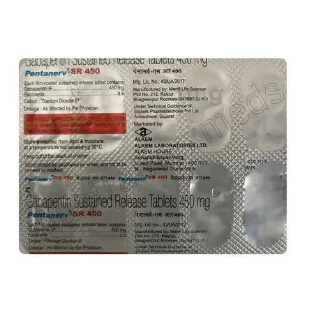 Pentanerv SR 450mg Tablet | Order Online | Uses | Benefits