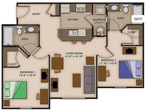 9 Contoh Denah Apartemen 2 Kamar, Hunian Terjangkau dan Ideal