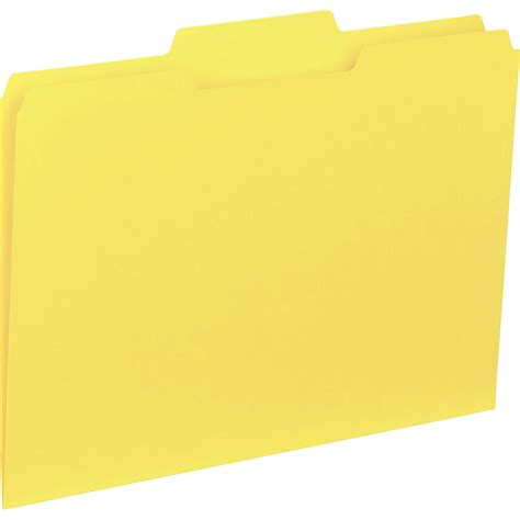 Business Source Yellow Colored File Folders | OfficeSupply.com