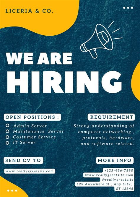 Hiring Poster Template