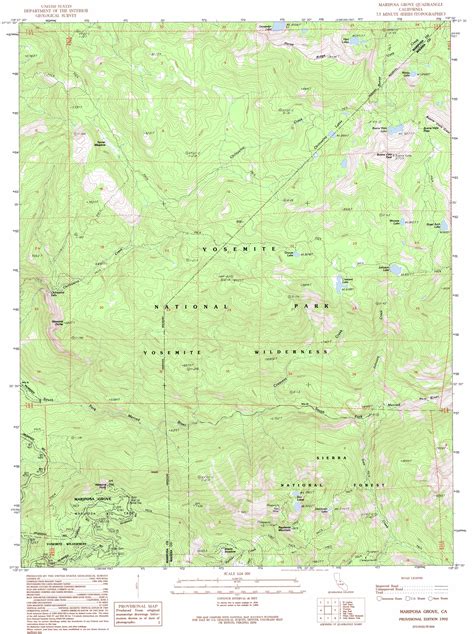 Mariposa Grove topographic map, CA - USGS Topo Quad 37119e5