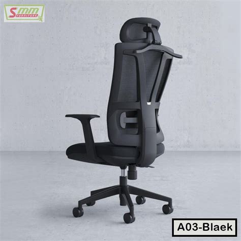 Executive Office Chair with Headrest | A03Black - SMMBDSTORE - Online Furniture Store in Bangladesh