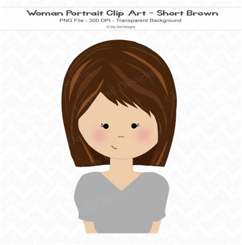 Drawing & Illustration Woman ClipArt Long Straight Hair ClipArt Hair ...