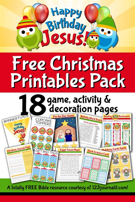 Free Happy Birthday Jesus Printable Party and Activity Pack for Kids