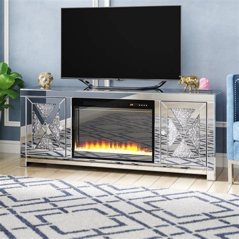 Rosdorf Park Abe TV Stand for TVs up to 65" with Fireplace Included ...