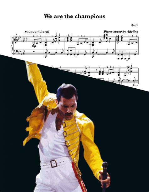 "We are the champions" - Queen - Piano Sheet Music