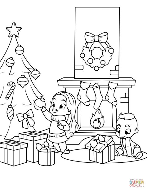 Fireplace Coloring Page at GetColorings.com | Free printable colorings pages to print and color