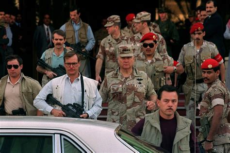 ᴅᴇᴡ on Twitter: "General Norman Schwarzkopf visiting the Allied units that took part in ...