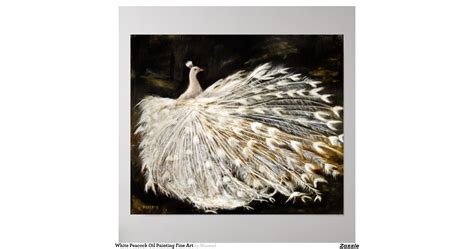 white_peacock_oil_painting_fine_art_canvas_print ...