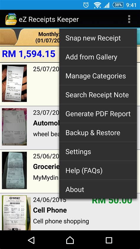 Amazon.com: eZ Receipts Keeper: Appstore for Android