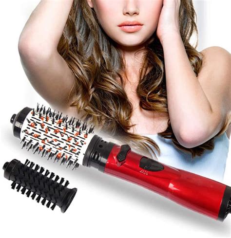 Rotating Hot Air Brush for Short Hair 3 in 1 One Step Ionic Hair Dryer ...