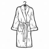 Premium Vector  Bathrobe Hanging On Trempel Sketch Scratch Board sketch template
