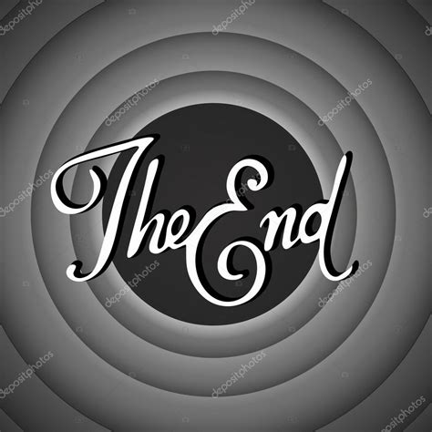 Vintage movie ending screen — Stock Vector © PiXXart #18973371