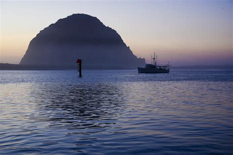 Morro Rock At Sunset Free Stock Photo - Public Domain Pictures