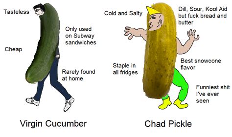 Virgin Cucumber vs Chad Pickle : r/virginvschad