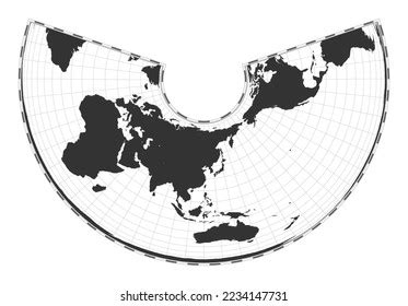 Vector World Map Albers Equalarea Conic Stock Vector (Royalty Free ...