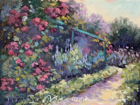 Monet's Garden VI Wallpaper Wall Mural by Magic Murals