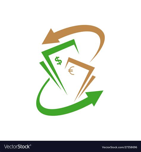 Simple money transfer logo concept design icon Vector Image