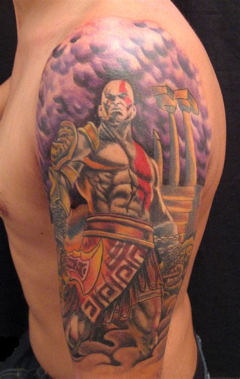 kratos | Portrait tattoo, Portrait, Tattoos