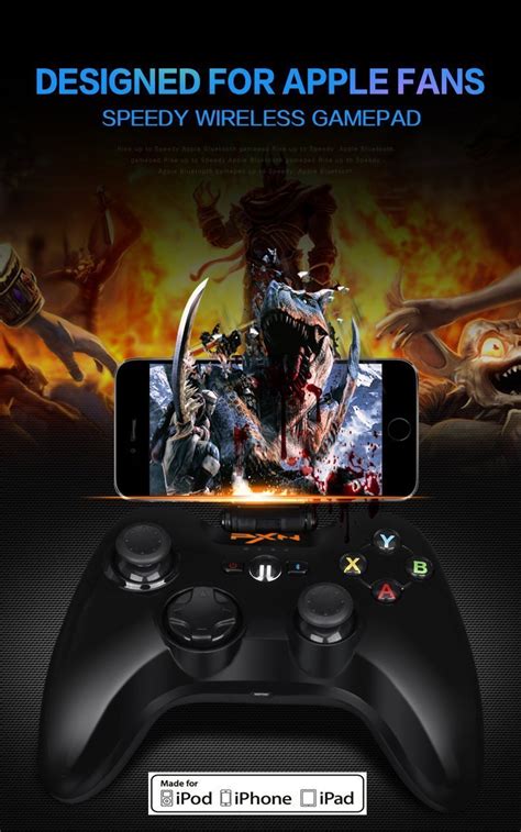 Authorized MFI Wireless Game Controller Gamepad – Misery Black – Buy ...