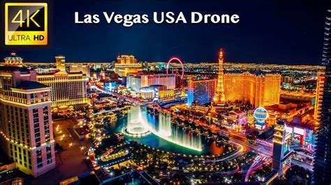 Las Vegas - 4K UHD Drone Video at Night - YouTube