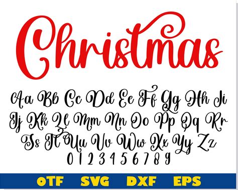 Christmas Font OTF, Christmas Font svg Cricut, Christmas let | Inspire Uplift