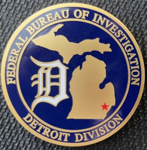 FBI - Detroit Field Office - satin gold full color enamel version challenge coinのeBay公認海外通販｜セカイモン