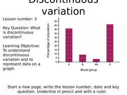 Continuous & discontinuous variation | Teaching Resources