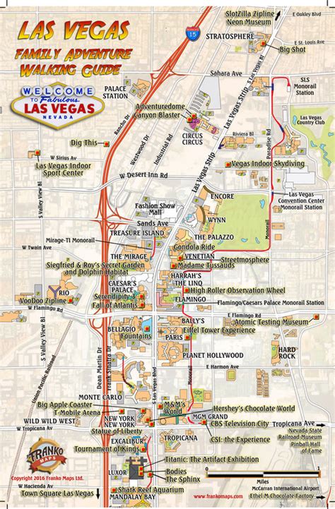 Las Vegas Strip Walking Map - Zip Code Map