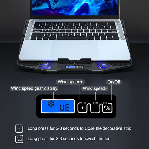 TopMate C5 Laptop Cooling Pad Gaming Notebook Cooler, Laptop Fan ...