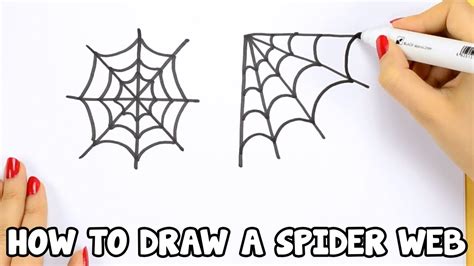 How to Draw a Spider Web - drawing tutorial for beginners and kids ...