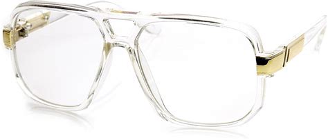 Classic Square Frame Plastic Clear Lens Aviator Glasses (Clear): Amazon.ca: Jewelry